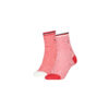 Tommy Hilfiger Socks - TH WOMEN SHORT SOCK 2P COLLEGIATE HONEYCOMB pink