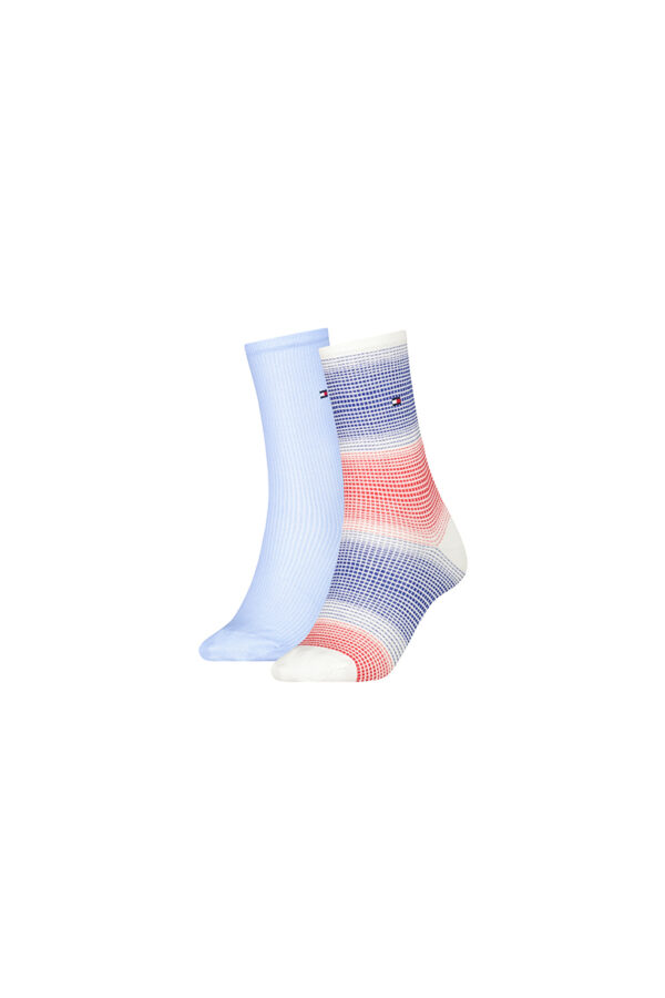 Tommy Hilfiger Socks - TH WOMEN SOCK 2P GRADIENT STRIPE colorful