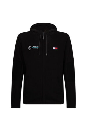 Tommy Hilfiger Sweater - 1 MB TECH HOODED ZIPPER THRU black
