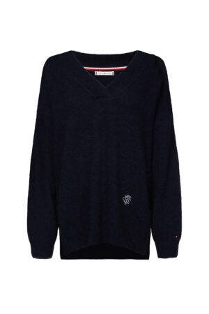 Tommy Hilfiger Sweater - CANDACE V-NK SWTR black Tommy Hilfiger Sweater - CANDACE V-NK SWTR black