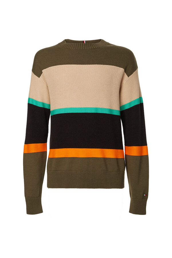 Tommy Hilfiger Sweater - COLOURBLOCK STRUCTURE SWEATER multicolour