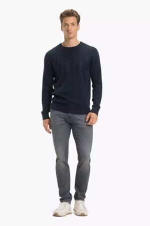 Tommy Hilfiger Sweater - EMBROIDERED BIG GRAPHIC CNECK blue