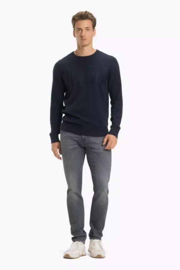 Tommy Hilfiger Sweater - EMBROIDERED BIG GRAPHIC CNECK blue