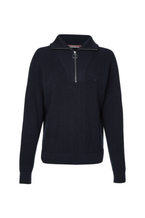 Tommy Hilfiger Sweater - HAYANA CABLE ZIP-UP SWEATER blue Tommy Hilfiger Sweater - HAYANA CABLE ZIP-UP SWEATER blue