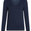 Tommy Hilfiger Sweater - HERITAGE V-NK SWEATER dark blue
