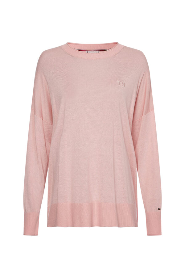 Tommy Hilfiger Sweater - LYOCELL WOOL C-NK SWEATER pink
