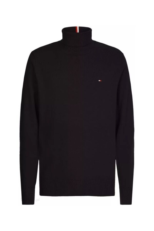 Tommy Hilfiger Sweater - PIMA COTTON CASHMERE ROLL NECK black