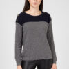 Tommy Hilfiger Sweater - TABBEY CLR BLOCK C-NK SWTR grey