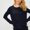 Tommy Hilfiger Sweater - TELA ROUND-NK TWIST FRONT SWTR dark blue