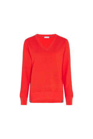 Tommy Hilfiger Sweater - TEXTURE V-NK SWEATER LS orange