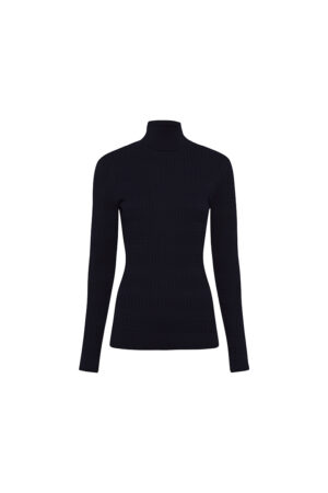 Tommy Hilfiger Sweater - TH ESS CABLE ROLL-NK SWEATER LS dark blue