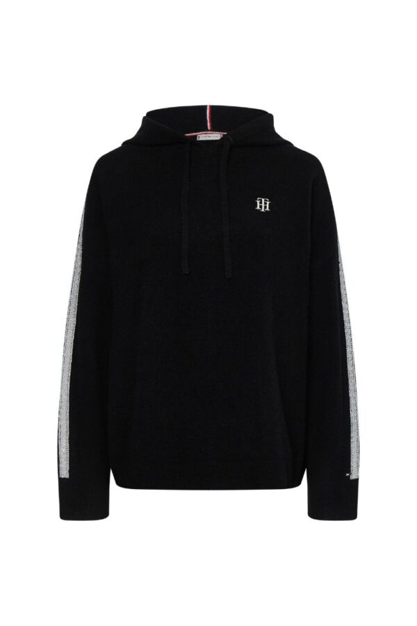 Tommy Hilfiger Sweater - TH FLEX RELAXED HOODIE SWEATER black