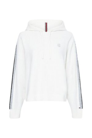 Tommy Hilfiger Sweater - TH FLEX RELAXED HOODIE SWEATER white Tommy Hilfiger Sweater - TH FLEX RELAXED HOODIE SWEATER white