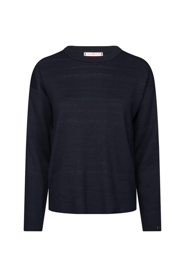 Tommy Hilfiger Sweater - VELMA REVERSIBLE SWTR dark blue