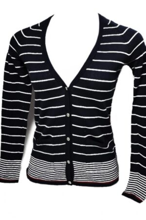 Tommy Hilfiger Sweater - winnie stp v-nk black Tommy Hilfiger Sweater - winnie stp v-nk black