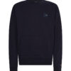 Tommy Hilfiger Sweatshirt - PANELLED HILFIGER PRINT CREWNECK blue