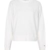 Tommy Hilfiger Sweatshirt - REG HIGH SHINE EMB C white