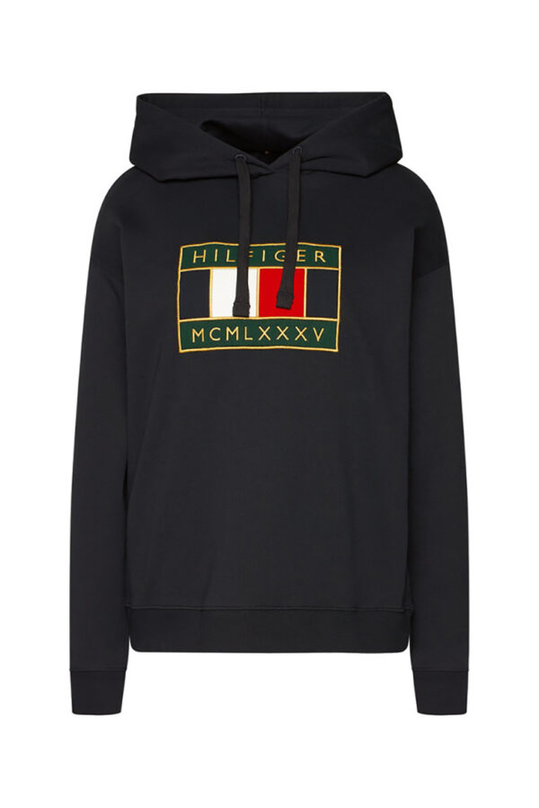 Tommy Hilfiger Sweatshirt - RELAXED OCO FLAG HOODIE LS dark blue