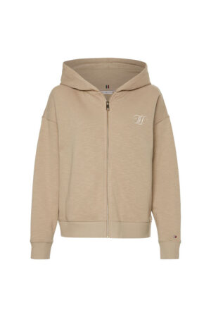 Tommy Hilfiger Sweatshirt - RELAXED TH FULL ZIP HOODIE beige Tommy Hilfiger Sweatshirt - RELAXED TH FULL ZIP HOODIE beige