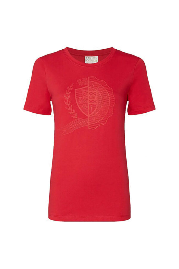 Tommy Hilfiger T-Shirt - ICON SLIM C-NK TOP SS red