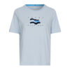 Tommy Hilfiger T-Shirt - REG FLOCK FLAG OPEN-NK TEE SS blue