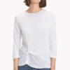 Tommy Hilfiger Top - LIV C-NK TOP 3/4 SLV white