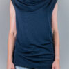 Tommy Hilfiger Top - NADIA DRAPE NK TOP NS dark blue
