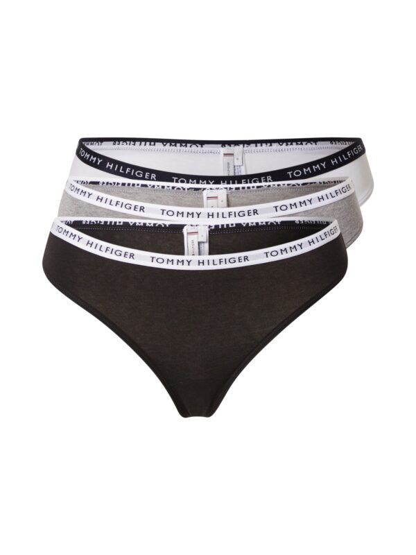 Tommy Hilfiger Underwear String bugyik  szürke melír / fekete / fehér-hu