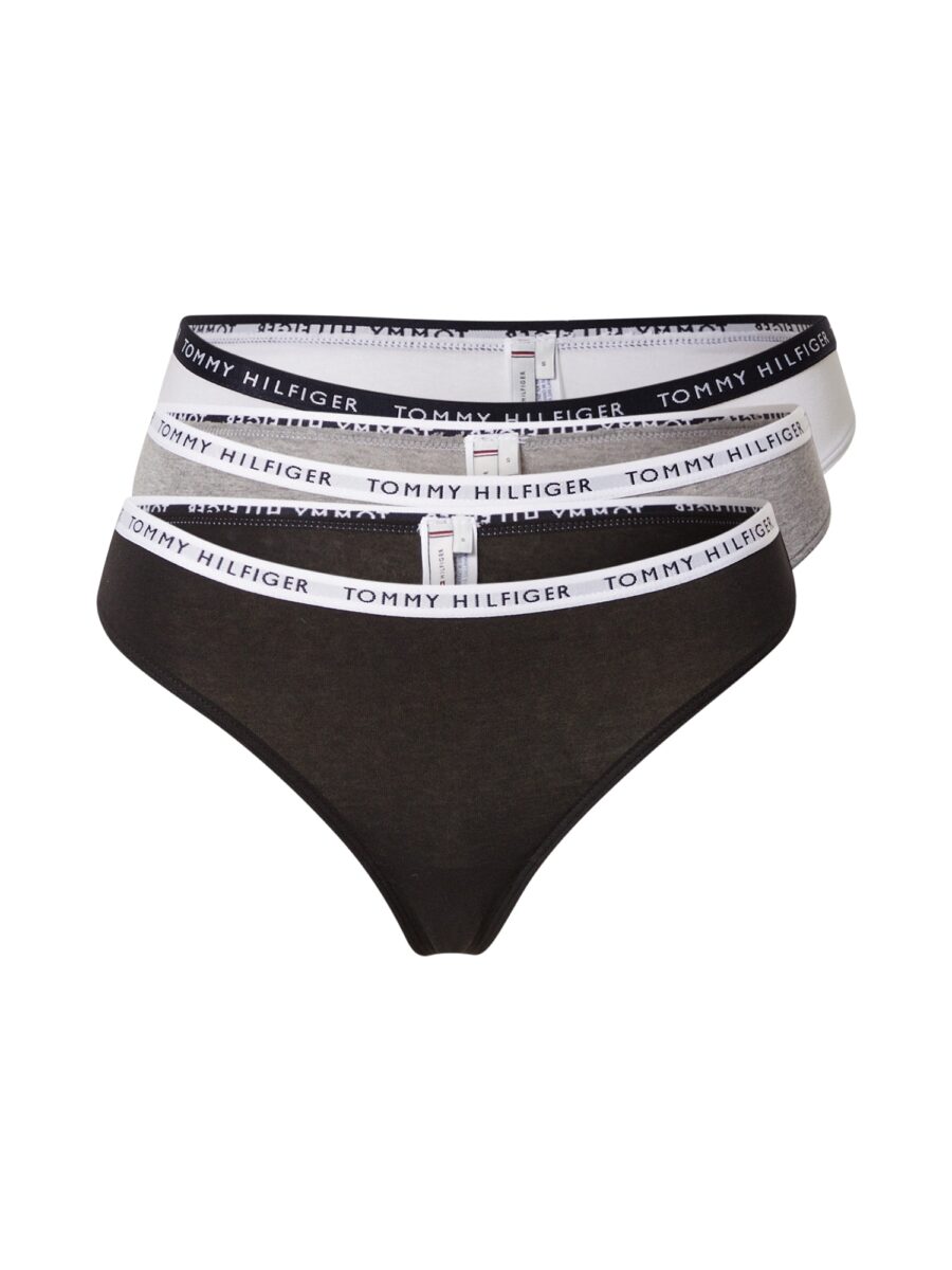 Tommy Hilfiger Underwear String bugyik  szürke melír / fekete / fehér-hu