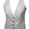 Tommy Hilfiger Vest - vtg str sateen in white