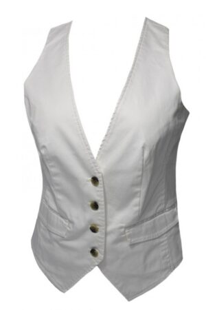 Tommy Hilfiger Vest - vtg str sateen in white