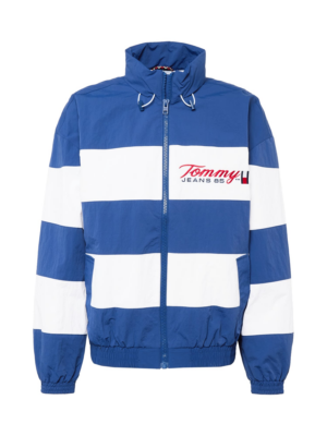 Tommy Jeans Átmeneti dzseki 'Timeless'  kék / rikító piros / fehér-Hungary