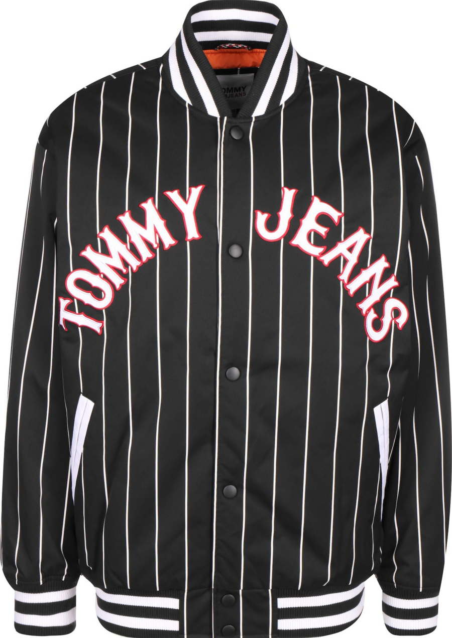 Tommy Jeans Átmeneti dzseki  piros / fekete / fehér-Hungary