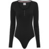 Tommy Jeans Bodysuit - TJW RIB HENLEY BODY LS black