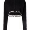 Tommy Jeans Cardigan - TJW BXY CROP ZIP WAI black