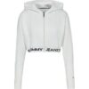 Tommy Jeans Cardigan - TJW BXY CROP ZIP WAI white