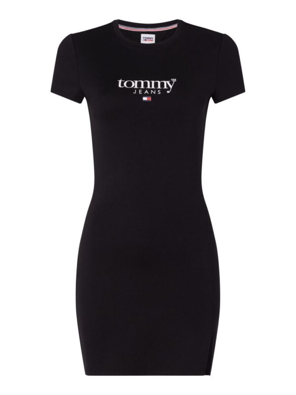Tommy Jeans Dress - TJW ESS LOGO 1 BODYCON DRESS black