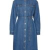 Tommy Jeans Dress - TJW L/S BELTED DENIM DRESS blue