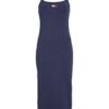 Tommy Jeans Dress - TJW STRAPPY BADGE RIB MIDI DRESS blue