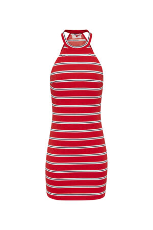 Tommy Jeans Dress - TJW STRIPED RACER BODYCON DRESS red
