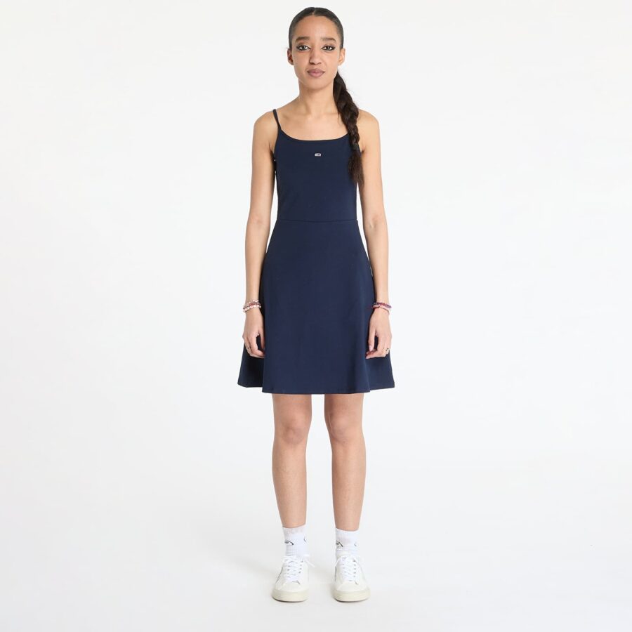 Tommy Jeans Essential Strap Dress Blue XXS-alacsony-ár