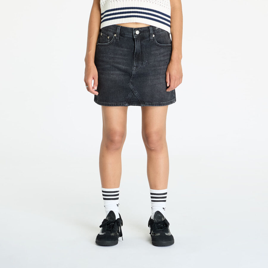 Tommy Jeans Izzie Mini Skirt Denim Black 27-alacsony-ár
