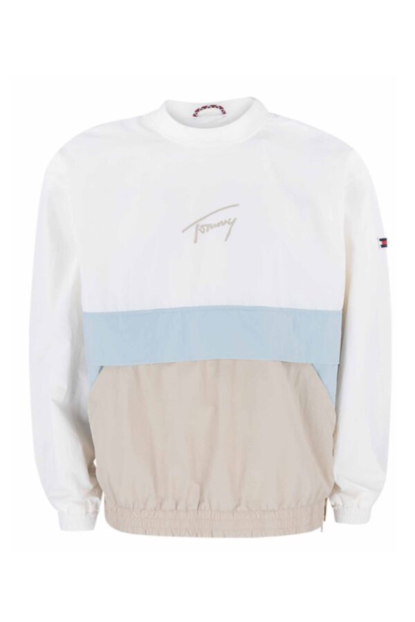 Tommy Jeans Jacket - TJM SIGNATURE NYLON CREW JACKET white