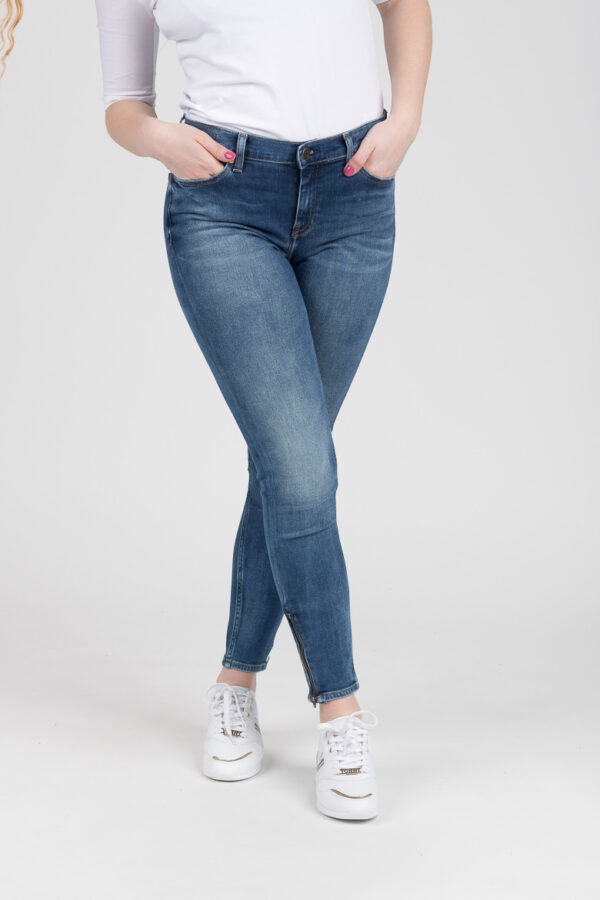 Tommy Jeans Jeans - NORA MID RISE SKNY ANKL ZIP MNM blue