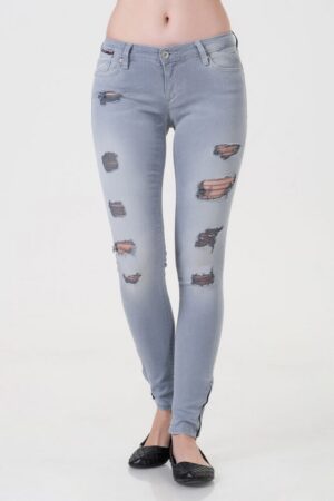Tommy Jeans Jeans - Natalie 7/8 Zipper MDEST Grey