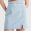 Tommy Jeans Light Blue Women's Denim Short Skirt with Torn Effect Tommy Jean - Women