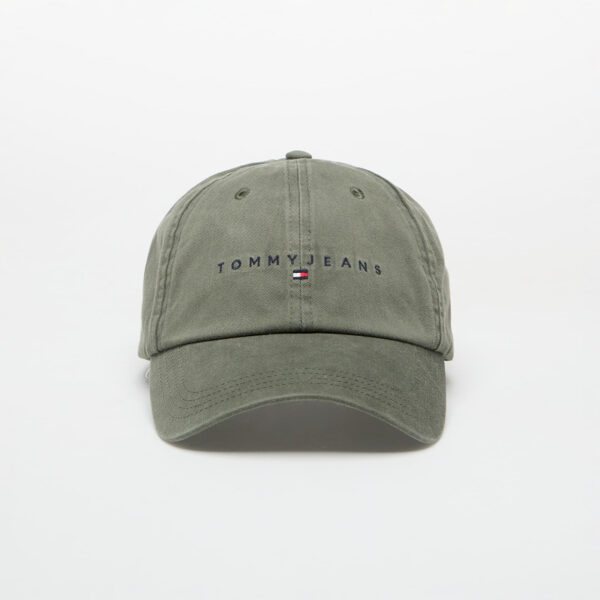 Tommy Jeans Linear Washed Cap Green Universal-alacsony-ár
