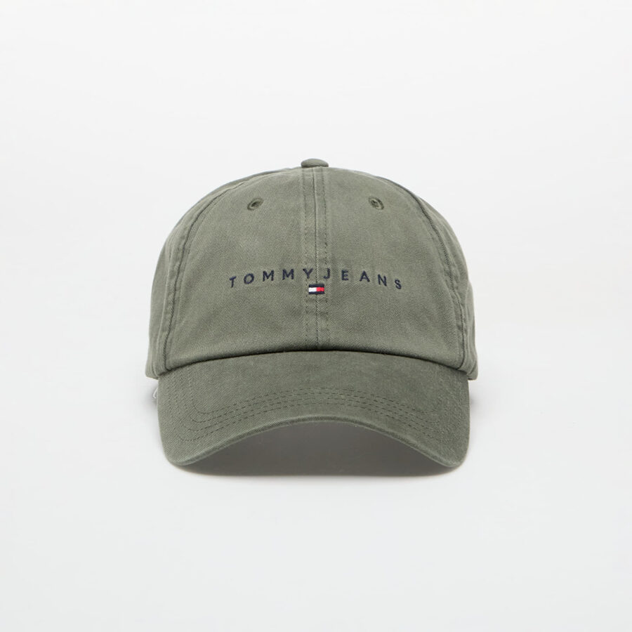 Tommy Jeans Linear Washed Cap Green Universal-alacsony-ár