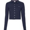 Tommy Jeans Polo shirt - TJW BUTTON THROUGH POLO LS blue