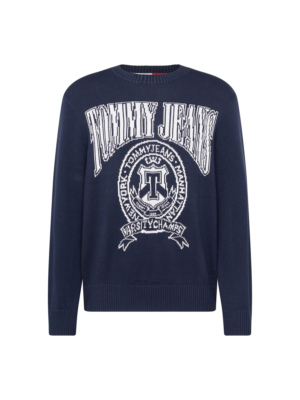 Tommy Jeans Pulóver  tengerészkék / fehér-Hungary